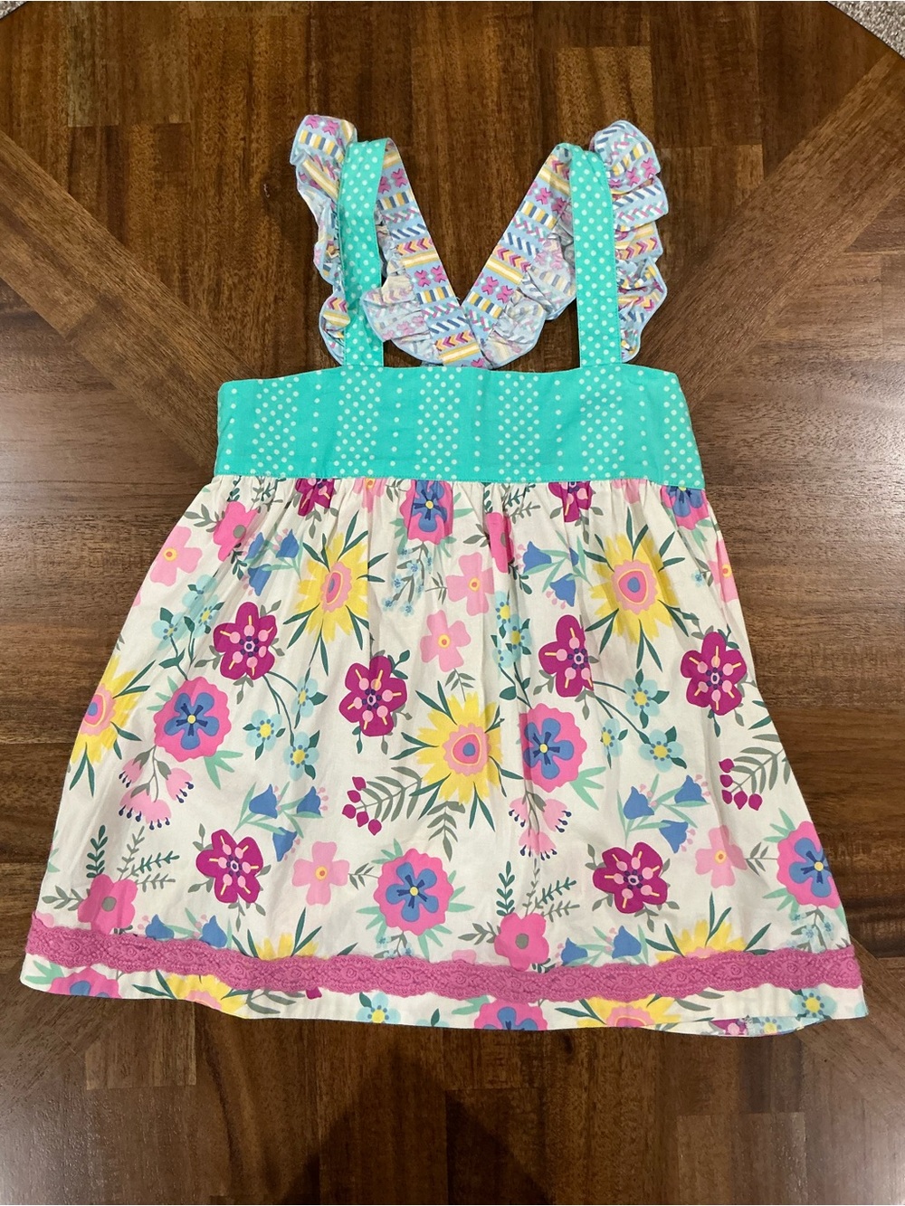 Matilda Jane Size 8 Dream Chasers Floral Imagination Tunic Tank Top